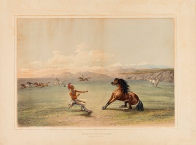 Atrapar al caballo salvaje--no. 4 de George Catlin