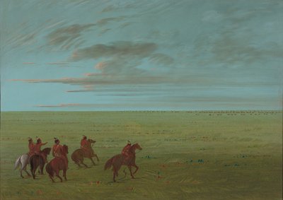 Connibos partiendo para caballos salvajes de George Catlin