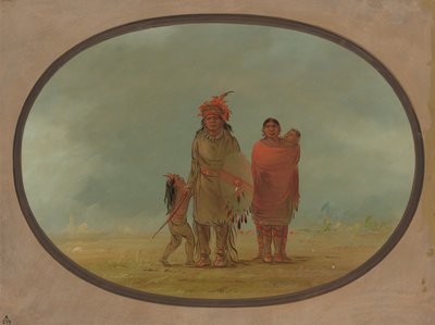 Jefe Cobre, su esposa y sus hijos, 1855-1869 de George Catlin