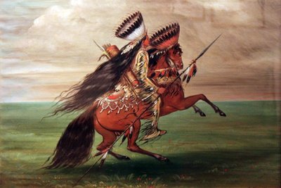 Indio Crow "El que salta sobre todos" de George Catlin