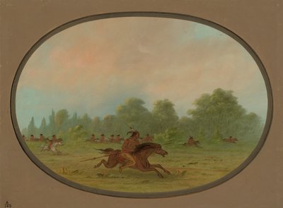 Desfile de una partida de guerra Camanchee, 1861-1869 de George Catlin