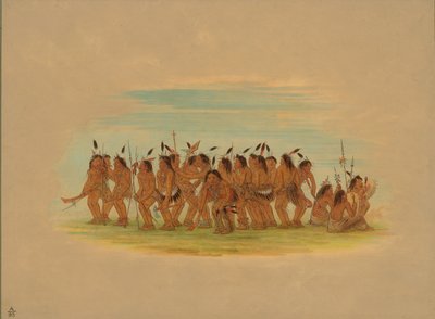 Baile del perro - Sioux, 1861 de George Catlin