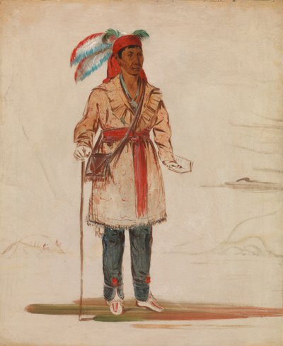 Ee-tów-o-kaum, A ambos lados del río, Jefe de la tribu de George Catlin