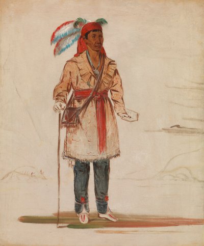 Ee-tów-o-kaum, Ambos lados del río, Jefe de la tribu de George Catlin