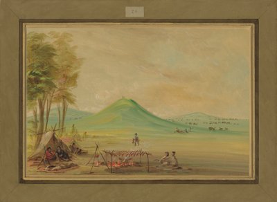 Expedición acampada en una pradera de Texas, abril 1686, 1847-48 de George Catlin