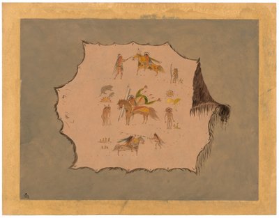 Facsímil de una bata de doctor Pawnee con diseños profesionales fantásticos de George Catlin