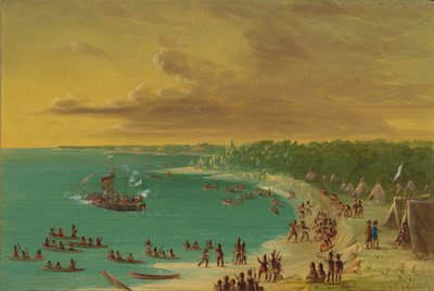 Primer viaje del Griffin en el lago Erie. 7 de agosto de 1679, 1847-1848 de George Catlin