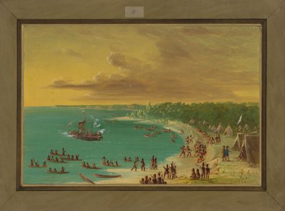Primer viaje del Griffin en el lago Erie, 7 de agosto de 1679, 1847-48 de George Catlin