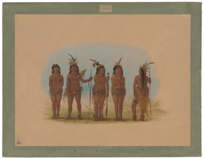 Cinco Indios Caribe de George Catlin