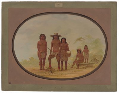 Cinco indios mayas de George Catlin