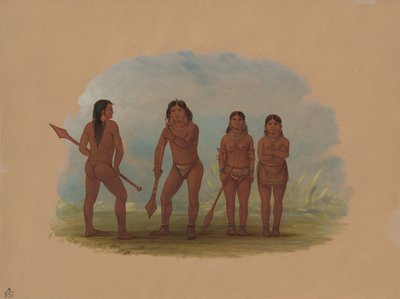Cuatro indios Angustura, 1854-1869 de George Catlin