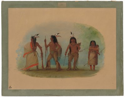 Cuatro Indios Apache de George Catlin