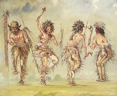 Cuatro bailarines de George Catlin