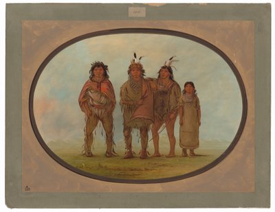 Cuatro indios Dogrib de George Catlin