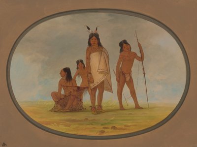 Cuatro indios Flathead de George Catlin