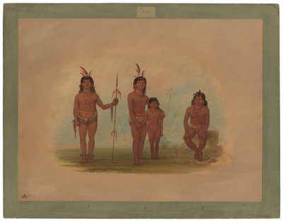Cuatro indios Goo-a-give de George Catlin