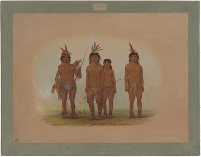 Cuatro indios Macouchi de George Catlin