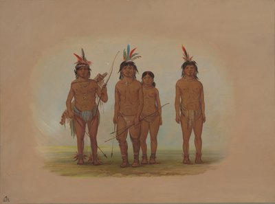 Cuatro Indios Macouchi, 1854-1869 de George Catlin