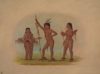Cuatro indios Mura, 1854-1869 de George Catlin