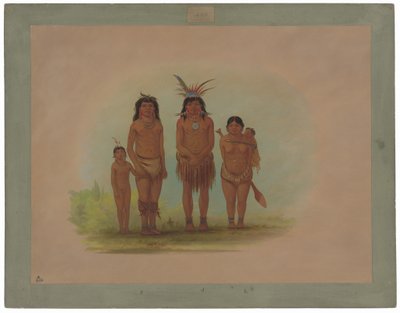 Cuatro Indios Sepibo de George Catlin