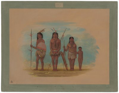 Cuatro indios Xingu de George Catlin