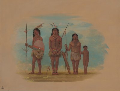 Cuatro indios Xingu, 1854-1869 de George Catlin