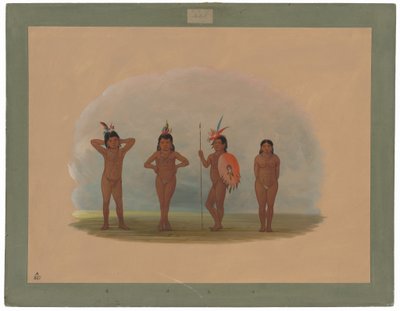 Cuatro niños zurumati de George Catlin