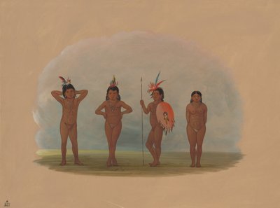 Cuatro niños Zurumati, 1854-1869 de George Catlin
