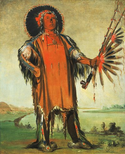 Ha-na-tá-nu-maúk, Jefe Lobo, Jefe de la Tribu de George Catlin