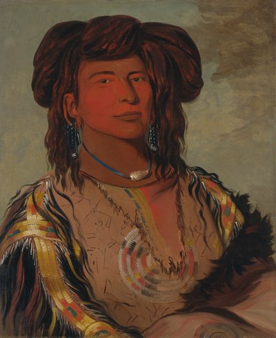 Ha-wón-je-tah, Un Cuerno, Jefe Principal de la Tribu Miniconjou, 1832 de George Catlin
