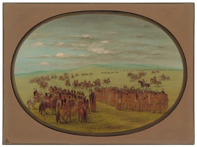 Carreras de caballos - Minatarrees de George Catlin