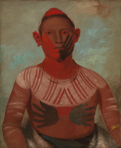 I-o-wáy, uno de los principales guerreros de Black Hawk, 1832 de George Catlin