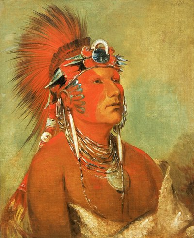 Jee-hé-o-hó-shah, No puede ser derribado, un guerrero de George Catlin