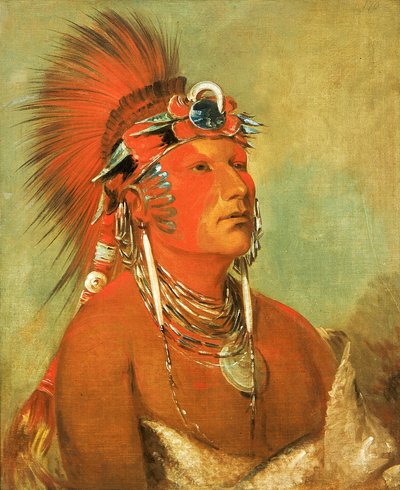 Jee-hé-o-hó-shah, No puede ser derribado, un guerrero de George Catlin