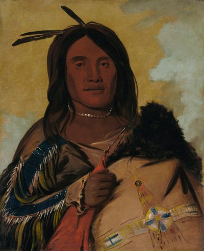 Ka-pés-ka-da, Shell Man, un valiente Oglala de George Catlin
