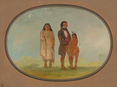 Jefe Kaskaskia, Su Madre y Hijo, 1861-1869 de George Catlin