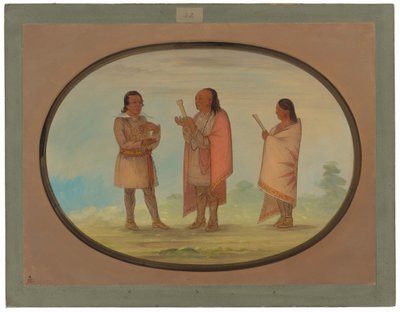 Indios Kickapoo predicando y rezando de George Catlin