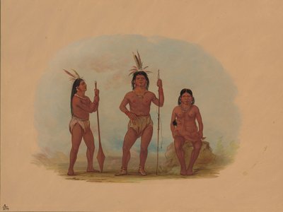 Jefe Klahoquaht, su esposa y su hijo de George Catlin