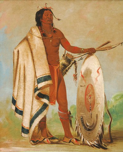 Kotz-a-tó-ah, Escudo Ahumado, un guerrero distinguido, 1834 de George Catlin