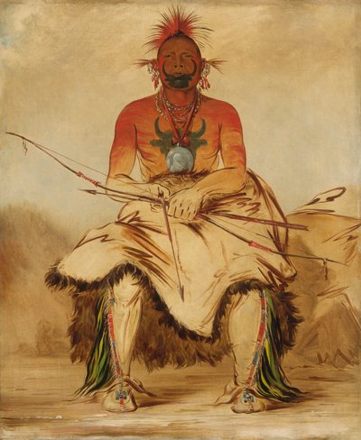 La-dóo-ke-a, Toro Búfalo, un Gran Guerrero Pawnee de George Catlin