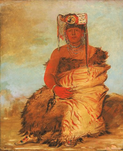 La-kée-too-wi-rá-sha, Pequeño Jefe, un guerrero pawnee tapage de George Catlin