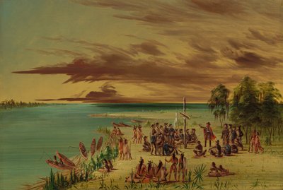 La Salle reclamando Luisiana para Francia de George Catlin
