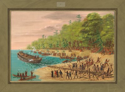 Lanzamiento del Griffin. Julio 1679, 1847-48 de George Catlin