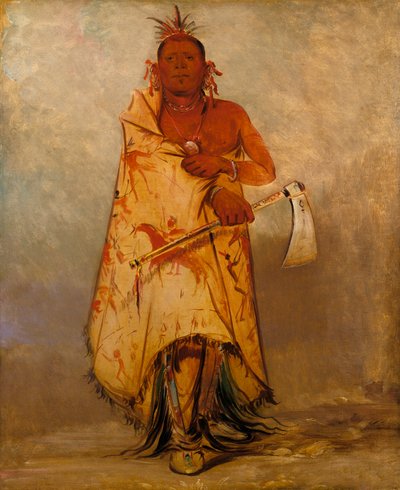Le-sháw-loo-láh-le-hoo, Gran Alce, Jefe de los Skidi (Lobos) Pawnee de George Catlin