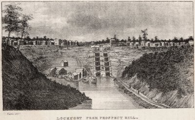 Lockport desde Prospect Hill de George Catlin