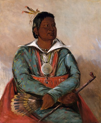 Mó-sho-la-túb-bee, El que apaga y mata, jefe de la tribu de George Catlin
