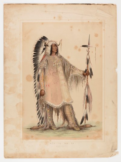 Mah-to-toh-pa, el Jefe Mandan de George Catlin