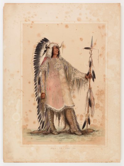 Mah-to-toh-pa, el Jefe Mandan de George Catlin