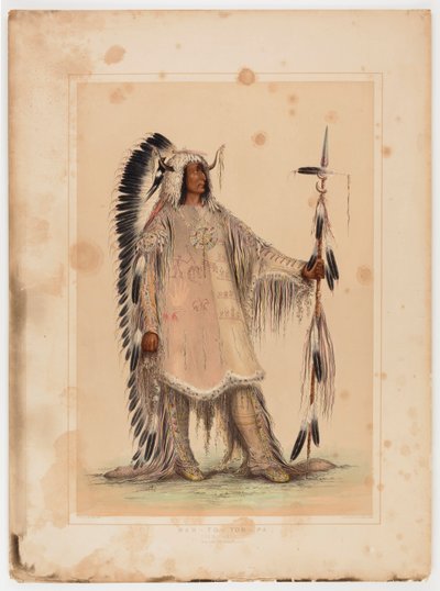 Mah-to-toh-pa, el Jefe Mandan de George Catlin