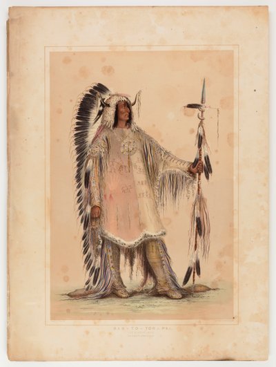 Mah-to-toh-pa, el Jefe Mandan de George Catlin
